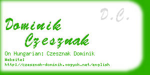 dominik czesznak business card